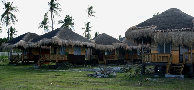 Beach front fan cottages