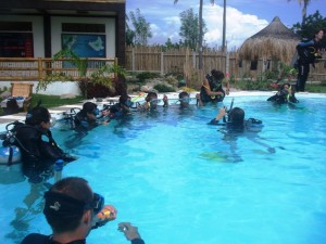 Liquid staff open water course