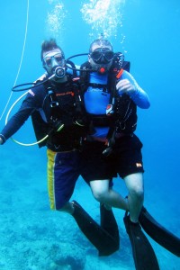 Teaching family to dive